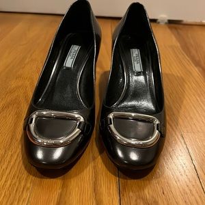 Prada block heel pumps size 9
